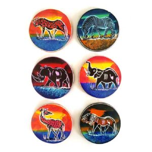 africa smiles african soapstone coaster set of six
