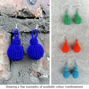 africa smiles ball single colour ethnic earrings