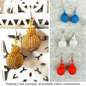 africa smiles ball single colour fashion ethnic earrings