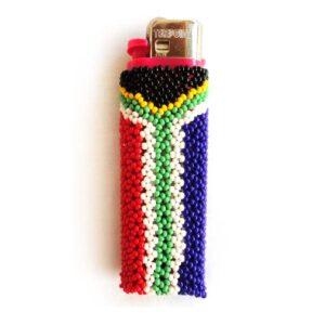 africa smiles beaded lighters sa flag