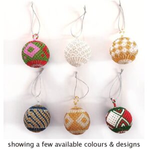 africa smiles christmas decorations zulu beadwork balls colours