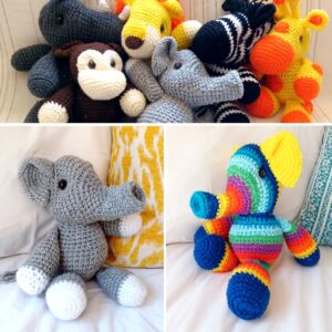 africa smiles crocheted plush toys elephant