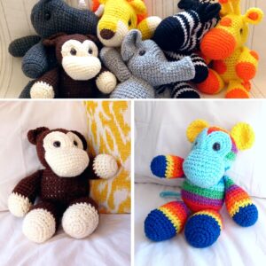 africa smiles crocheted plush toys monkey