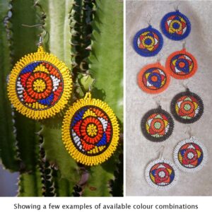 africa smiles large disc ethnic earrings