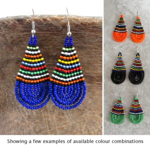 africa smiles large teardrop ethnic earrings