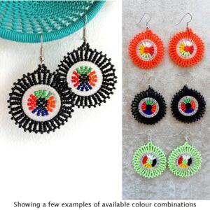 africa smiles one colour disc ethnic earrings