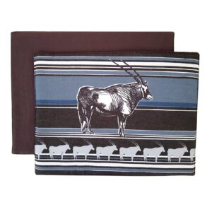 africa smiles placemat gemsbok stripe black & white
