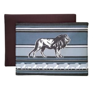 africa smiles placemat lion stripe black & white