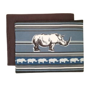 africa smiles placemat rhino stripe black & white