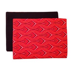 africa smiles placemat shweshwe dark orange flame