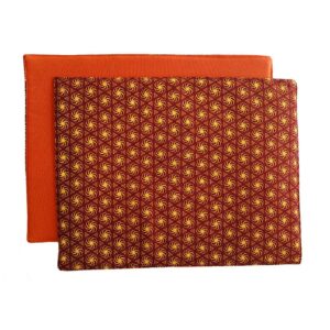 africa smiles placemat shweshwe maroon cosmic star