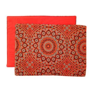 africa smiles placemat shweshwe orange mandala