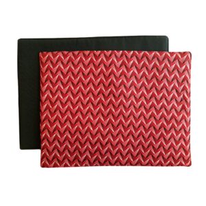 africa smiles placemat shweshwe red zig zag