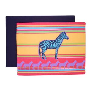 africa smiles placemat zebra stripe