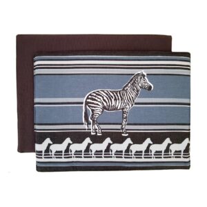 africa smiles placemat zebra stripe black & white