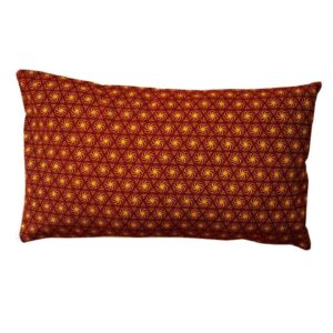 africa smiles shweshwe maroon cosmic star long cushion cover 1