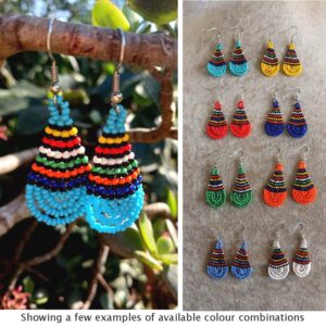 africa smiles small teardrop earrings ethnic