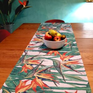 africa smiles table runner vintage strelitzia
