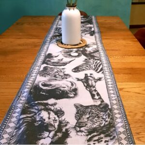 africa smiles table runner wildlife