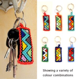 africa smiles zig zag keyrings combined