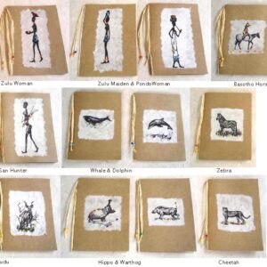 africa smiles silhouette animal & people cards all composite