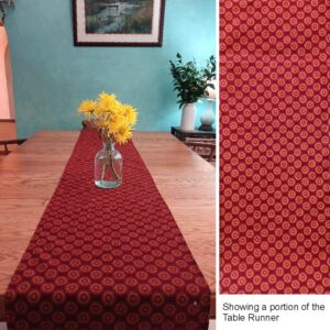 africa smiles table runner shweshwe T11SH13 combined