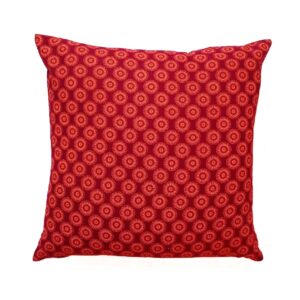 africa smiles shweshwe burgundy wheel cushion cover 1