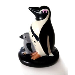 africa smiles soapstone sculptures extra large penguin & baby