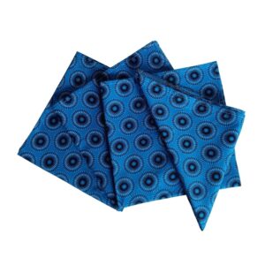 africa smiles napkins shweshwe turquoise pop fan