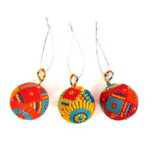 africa smiles christmas decorations zulu beadwork balls ethnic brights