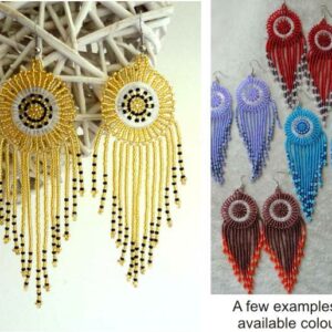 One colour Small Disc with Cascade Earrings Fashion