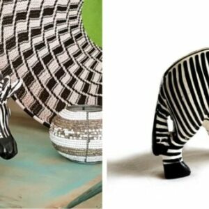 Handmade South African wooden painted zebras - medium by Africa Smiles.